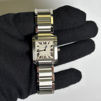 Cartier Tank 25mm Ivory Dial Watch Ref# WSTA0005 - Happy Jewelers Fine Jewelry Lifetime Warranty