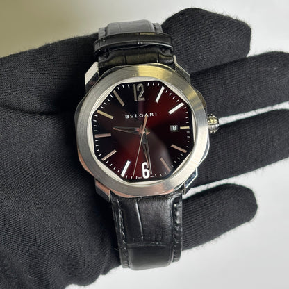 Bvlgari Octo 41mm Brown Dial Watch Ref# 102705 - Happy Jewelers Fine Jewelry Lifetime Warranty