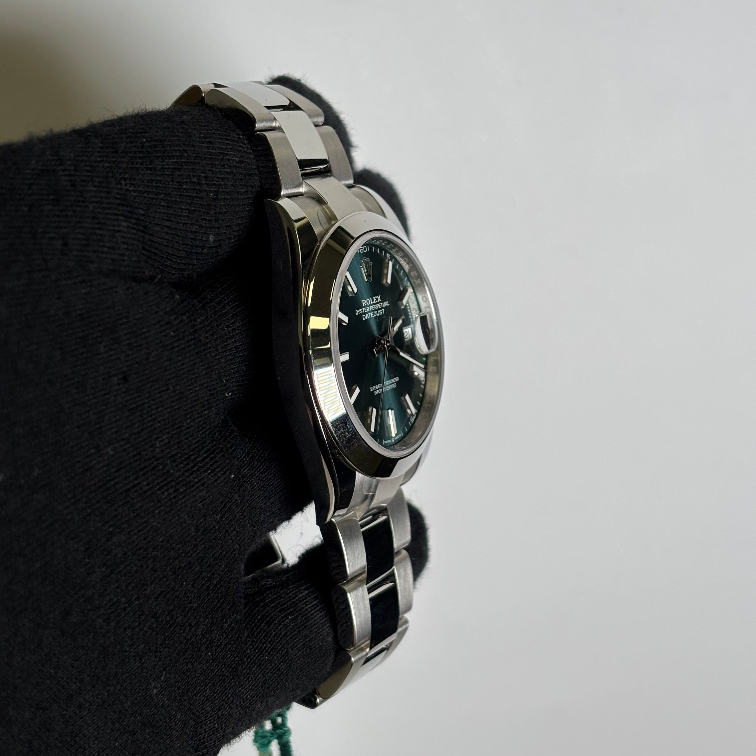 Rolex Datejust 41mm Green Dial Watch Ref# 126300 - Happy Jewelers Fine Jewelry Lifetime Warranty
