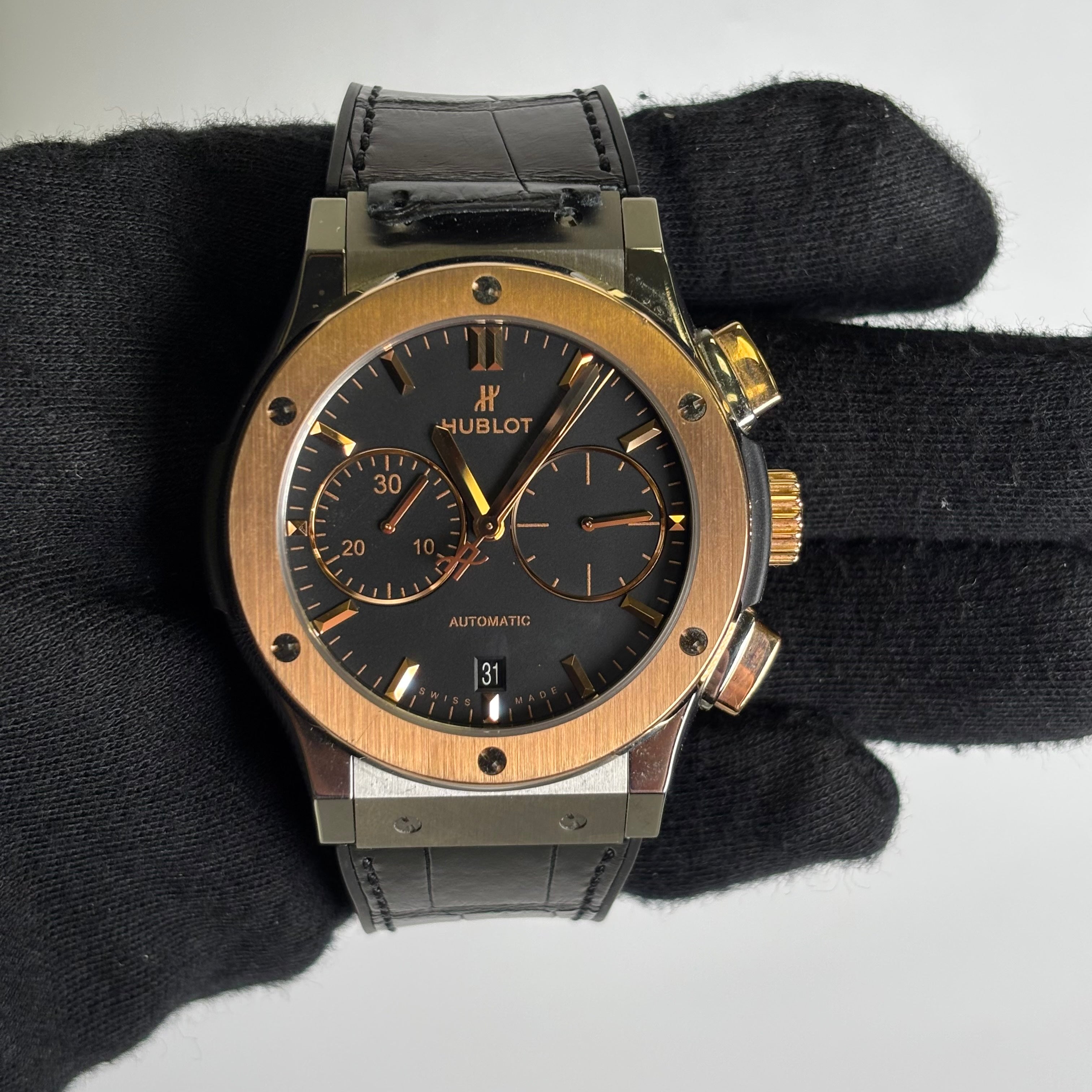 Hublot Classic Fusion 45mm Black Dial Watch Ref# 521.NO.1181.LR - Happy Jewelers Fine Jewelry Lifetime Warranty