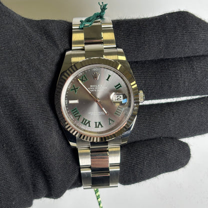 Rolex Datejust 41mm Wimbledon Dial Watch Ref# 126334 - Happy Jewelers Fine Jewelry Lifetime Warranty