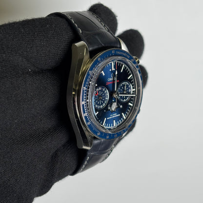 Omega Speedmaster 44.25mm Blue Dial Watch Ref# 304.33.44.52.03.001 - Happy Jewelers Fine Jewelry Lifetime Warranty