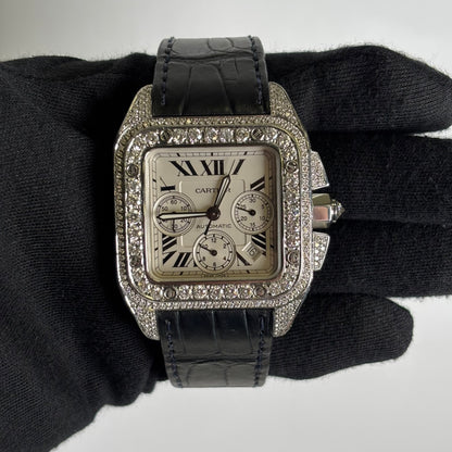 Cartier Santos 41mm White Dial Watch Ref# W20090X8 - Happy Jewelers Fine Jewelry Lifetime Warranty