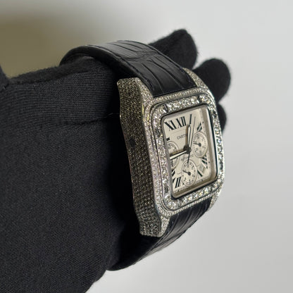 Cartier Santos 41mm White Dial Watch Ref# W20090X8 - Happy Jewelers Fine Jewelry Lifetime Warranty