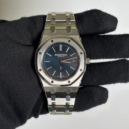 Audemars Piguet Royal Oak 39mm Blue Dial Watch Ref# 16202ST.OO.1240ST.01 - Happy Jewelers Fine Jewelry Lifetime Warranty