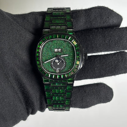 Patek Philippe Nautilus 40.5mm Emerald Dial Watch Ref# 5726 - Happy Jewelers Fine Jewelry Lifetime Warranty