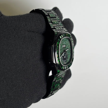 Patek Philippe Nautilus 40.5mm Emerald Dial Watch Ref# 5726 - Happy Jewelers Fine Jewelry Lifetime Warranty