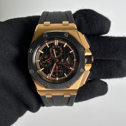 Audemars Piguet Royal Oak 44mm Black Dial Watch Ref# 26401RO.OO.A002CA.02 - Happy Jewelers Fine Jewelry Lifetime Warranty