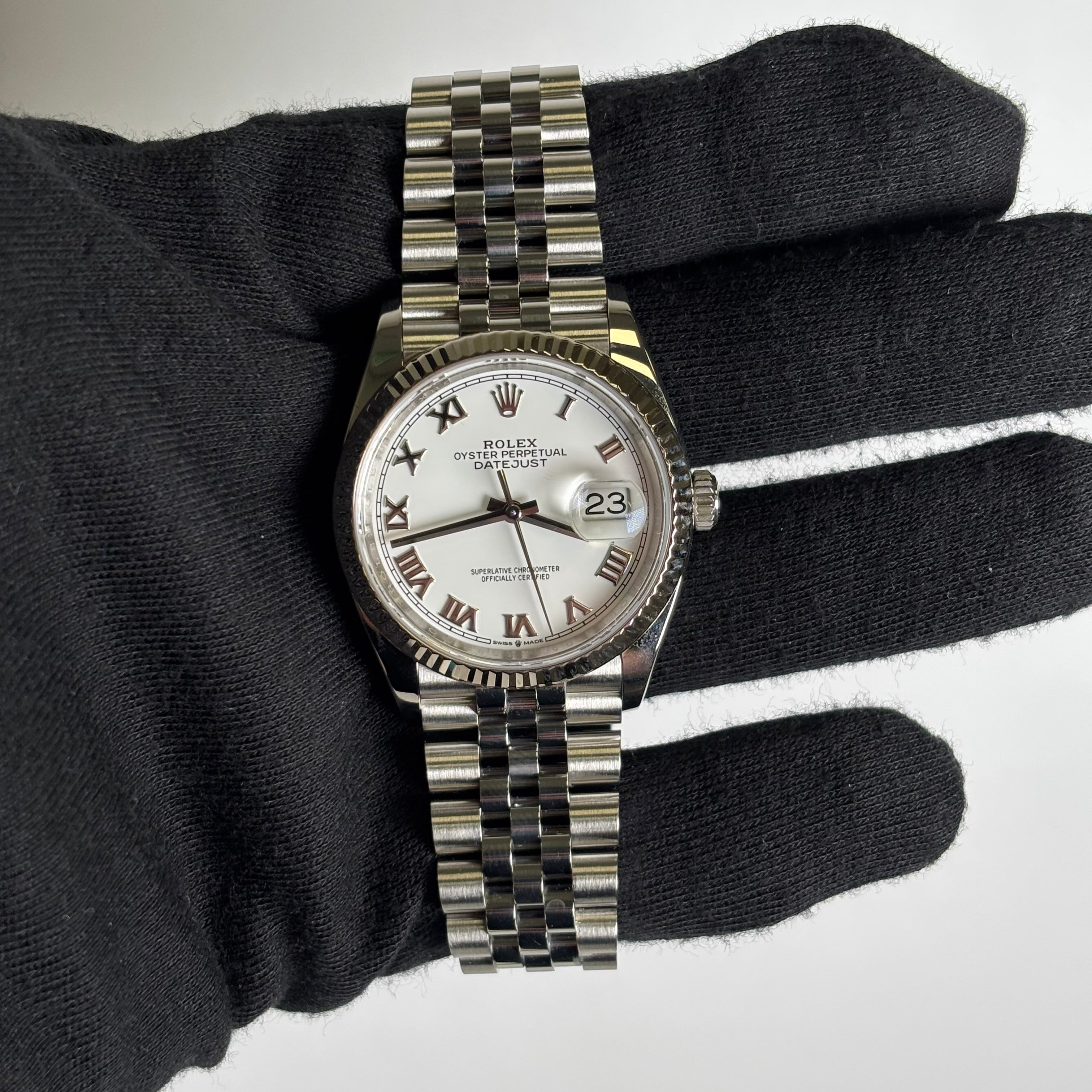 Rolex Datejust 36mm White Dial Watch Ref# 126234 - Happy Jewelers Fine Jewelry Lifetime Warranty