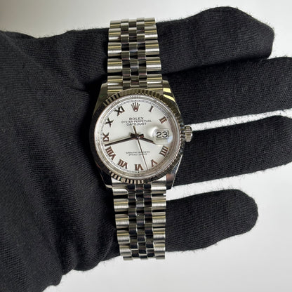 Rolex Datejust 36mm White Dial Watch Ref# 126234 - Happy Jewelers Fine Jewelry Lifetime Warranty