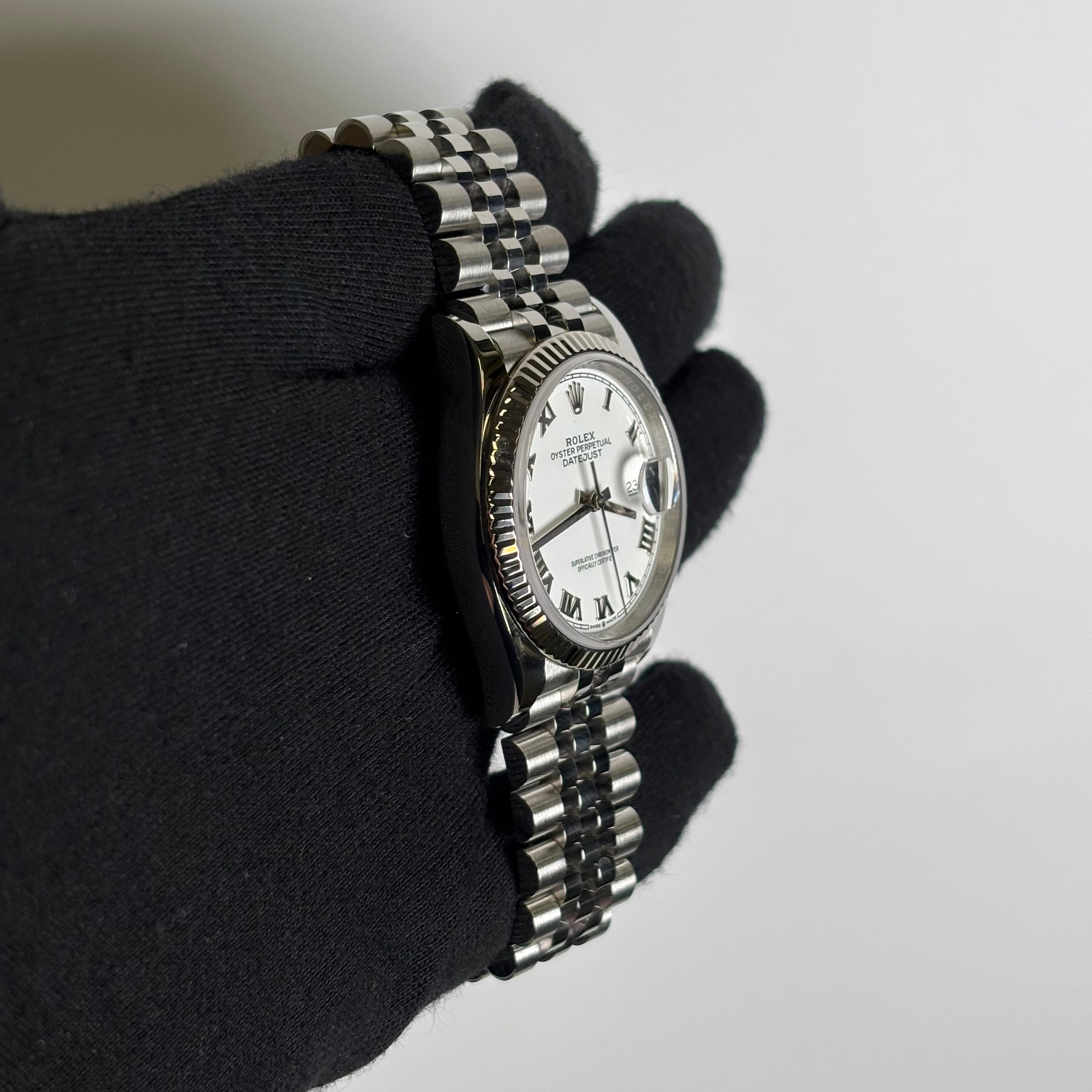Rolex Datejust 36mm White Dial Watch Ref# 126234 - Happy Jewelers Fine Jewelry Lifetime Warranty