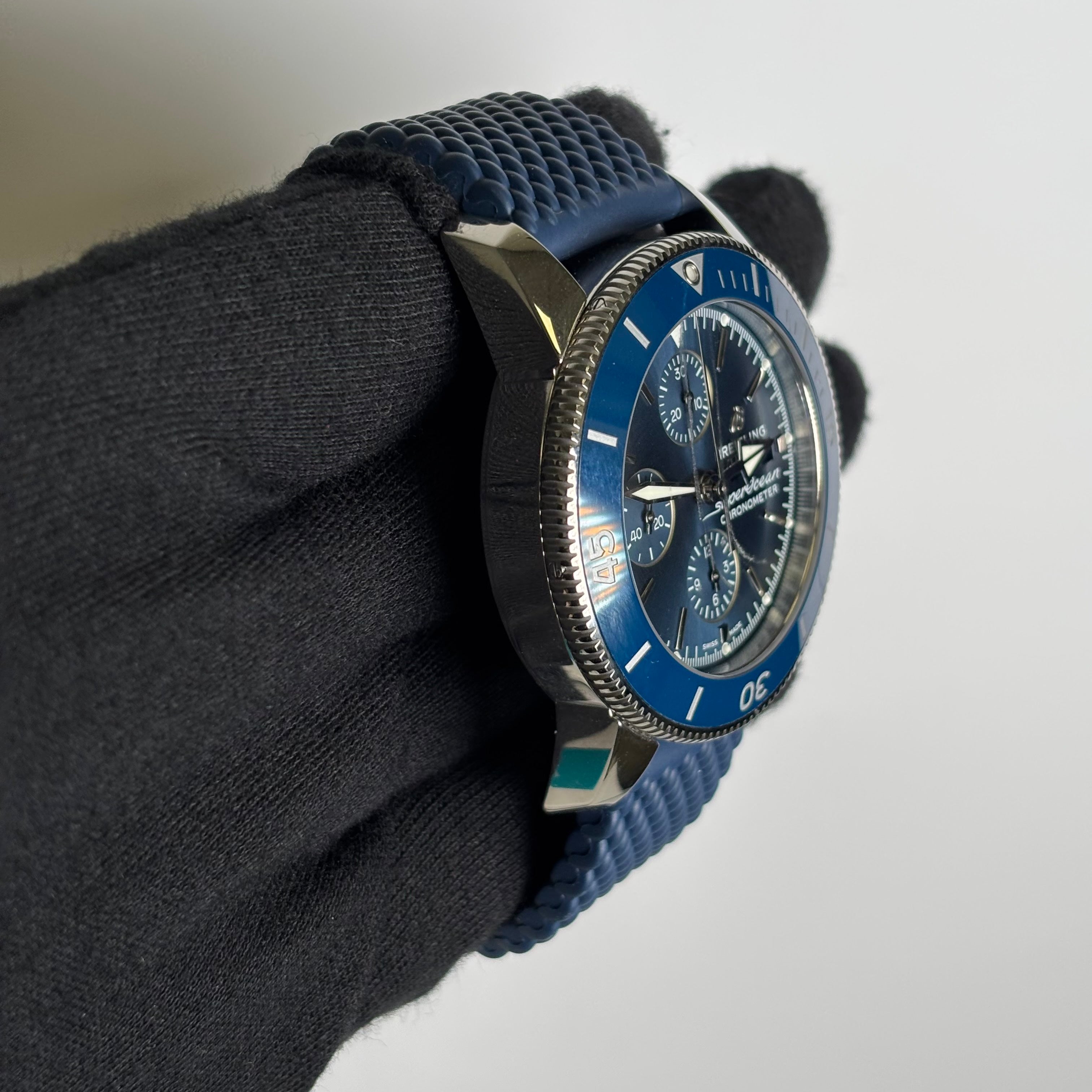 Breitling Superocean 44mm Blue Dial Watch Ref# A13313 - Happy Jewelers Fine Jewelry Lifetime Warranty