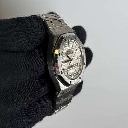 Audemars Piguet Royal Oak 37mm White Dial Watch Ref# 15450ST.OO.1256ST.01 - Happy Jewelers Fine Jewelry Lifetime Warranty