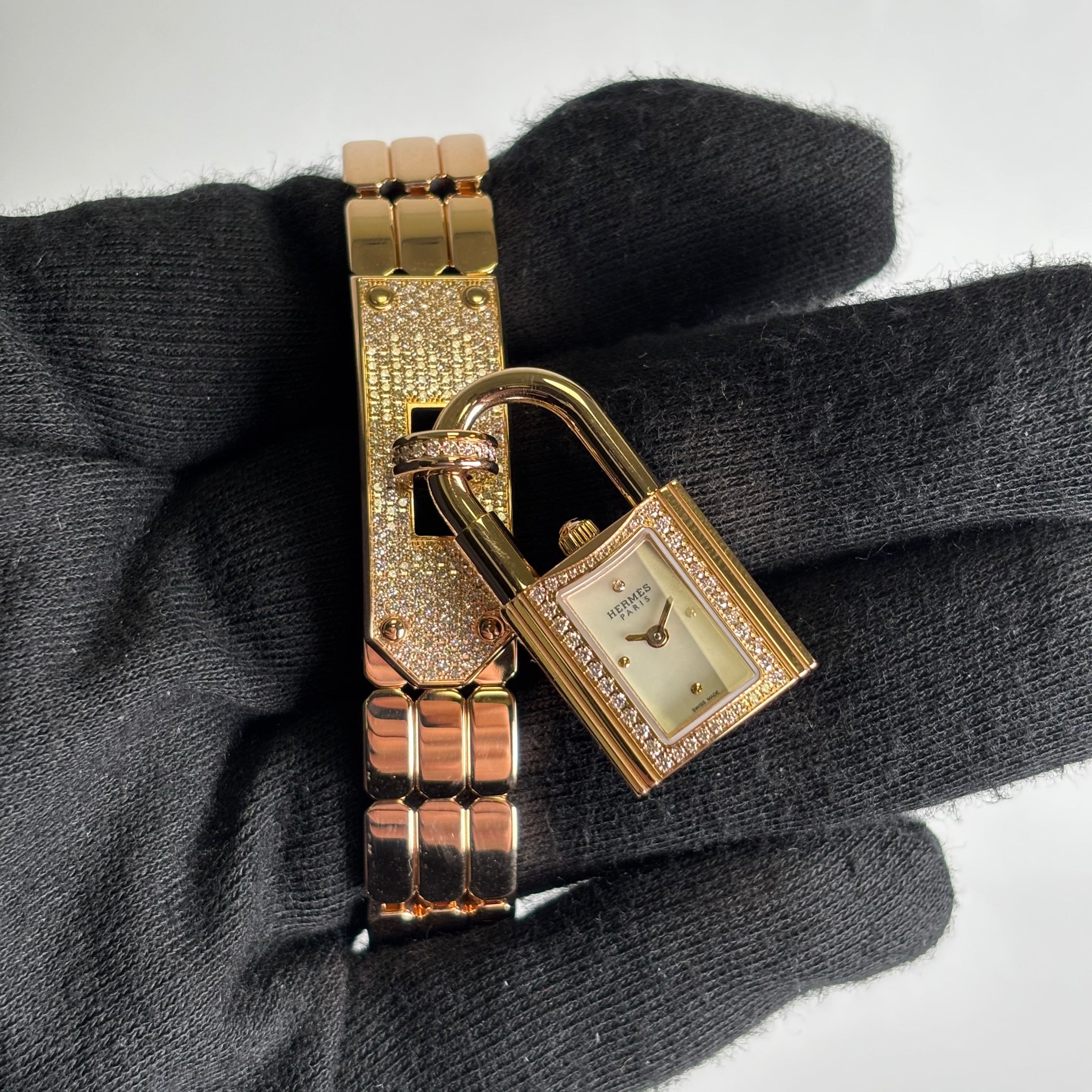 Hermes Kelly Watch 16mm MOP Dial Watch Ref# KE4.171 - Happy Jewelers Fine Jewelry Lifetime Warranty