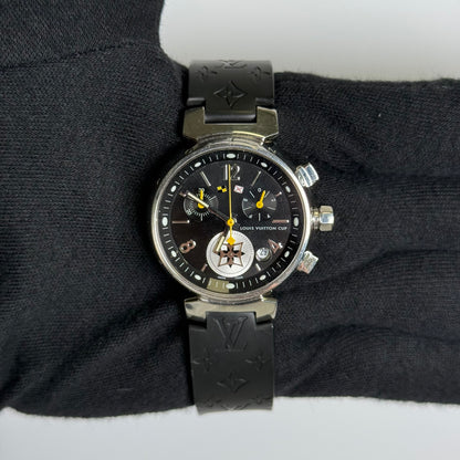Louis Vuitton Cup 34mm Black Dial Watch Ref# Q132G - Happy Jewelers Fine Jewelry Lifetime Warranty