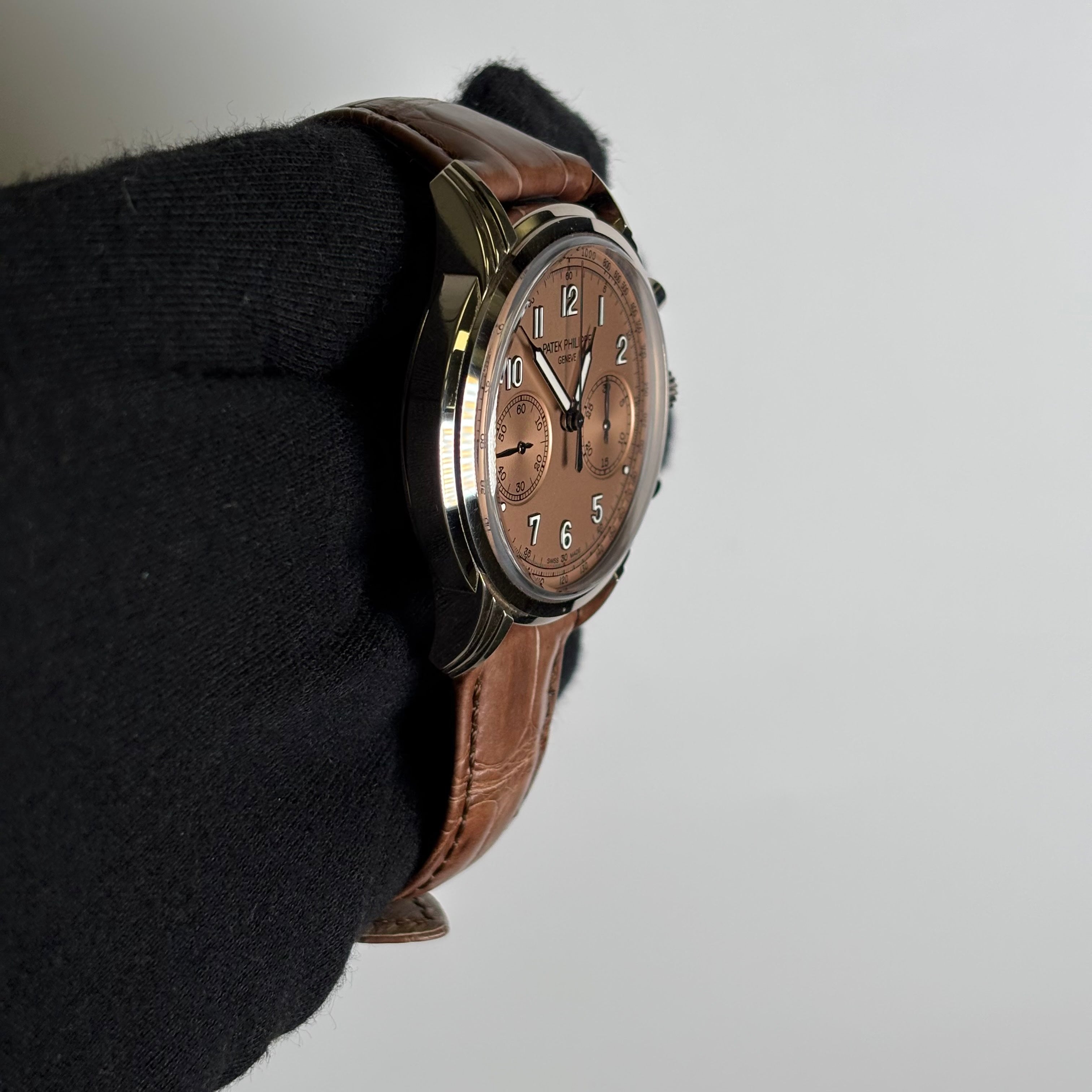 Patek Philippe Chronograph 41mm Salmon Dial Watch Ref# 5172G-010 - Happy Jewelers Fine Jewelry Lifetime Warranty