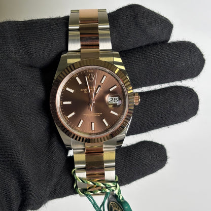 Rolex Datejust 41mm Chocolate Dial Watch Ref# 126331 - Happy Jewelers Fine Jewelry Lifetime Warranty