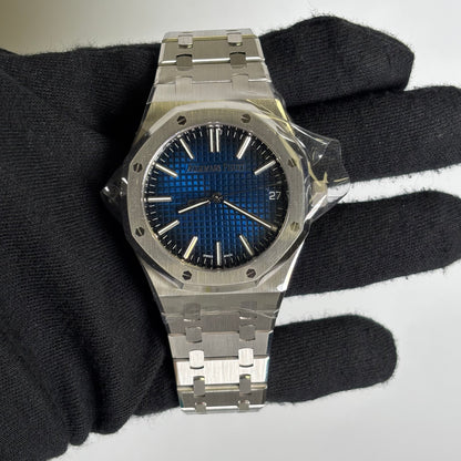 Audemars Piguet Royal Oak 41mm Blue Dial Watch Ref# 15510BC.OO.1320BC.04 - Happy Jewelers Fine Jewelry Lifetime Warranty