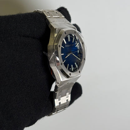 Audemars Piguet Royal Oak 41mm Blue Dial Watch Ref# 15510BC.OO.1320BC.04 - Happy Jewelers Fine Jewelry Lifetime Warranty