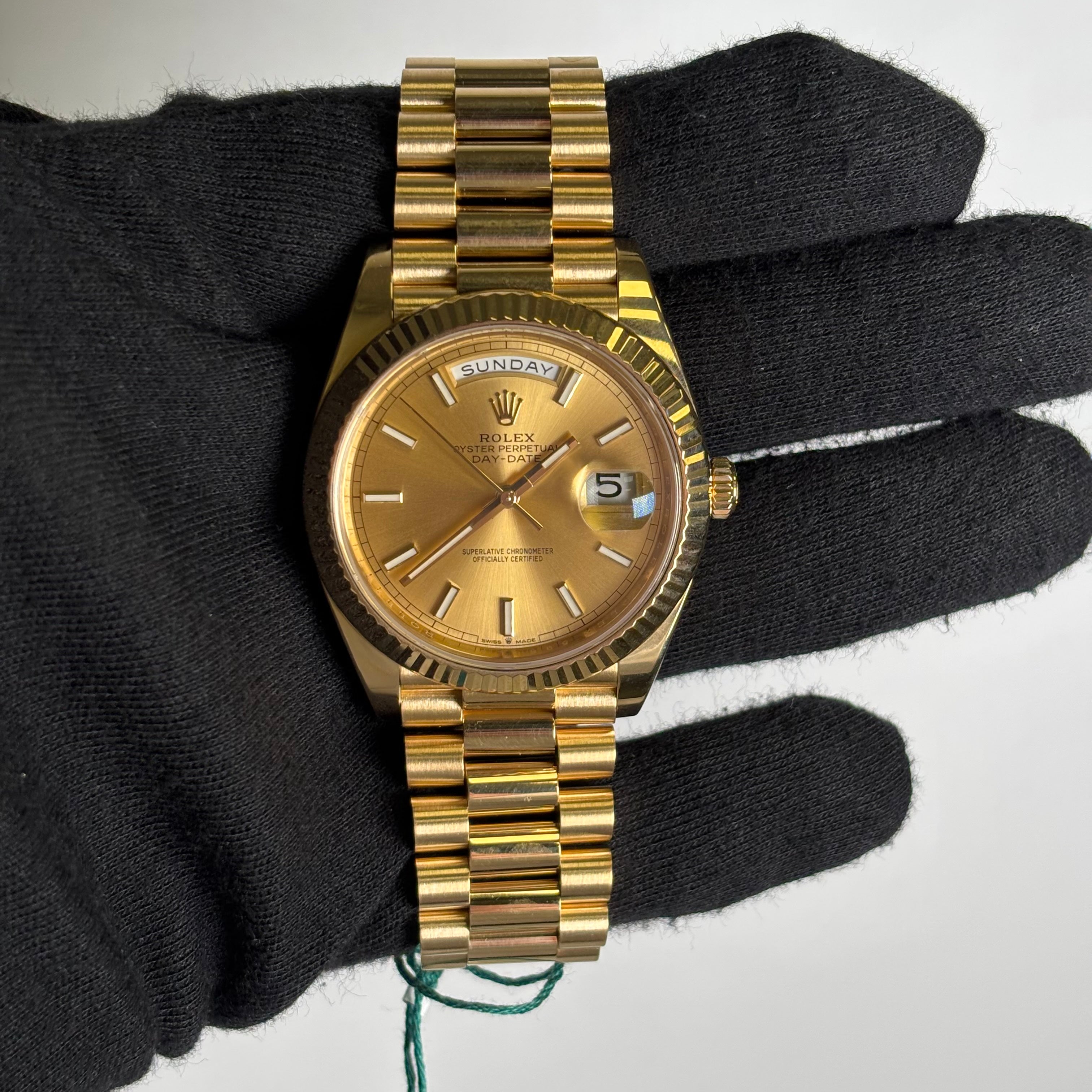 Rolex Day-Date 40mm Champagne Dial Watch Ref# 228238 - Happy Jewelers Fine Jewelry Lifetime Warranty