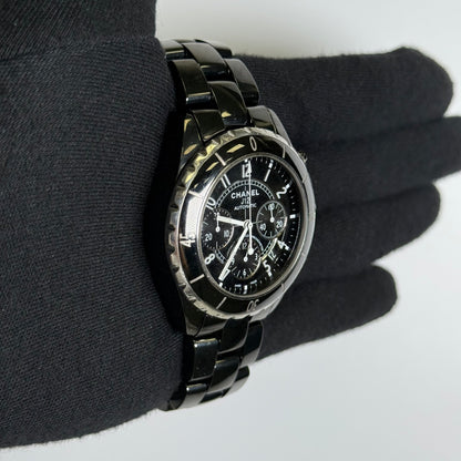 Chanel J12 41mm Black Dial Watch Ref# H0940 - Happy Jewelers Fine Jewelry Lifetime Warranty
