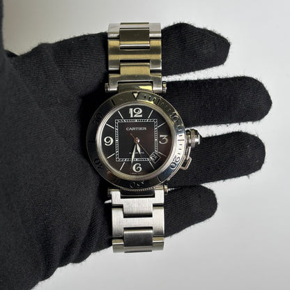 Cartier Pasha 40.5mm Black Dial Watch Ref# W31077M7 - Happy Jewelers Fine Jewelry Lifetime Warranty
