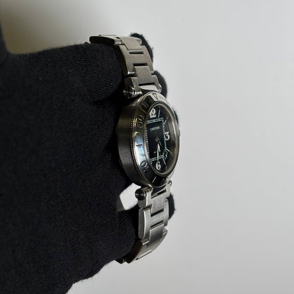 Cartier Pasha 40.5mm Black Dial Watch Ref# W31077M7 - Happy Jewelers Fine Jewelry Lifetime Warranty