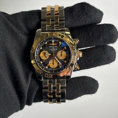 Breitling Chronomat 44mm Black Dial Watch Ref# CB0110 - Happy Jewelers Fine Jewelry Lifetime Warranty