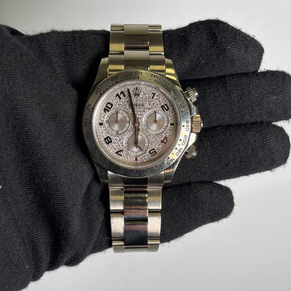 Rolex Daytona 40mm Pave Dial Watch Ref# 116509 - Happy Jewelers Fine Jewelry Lifetime Warranty