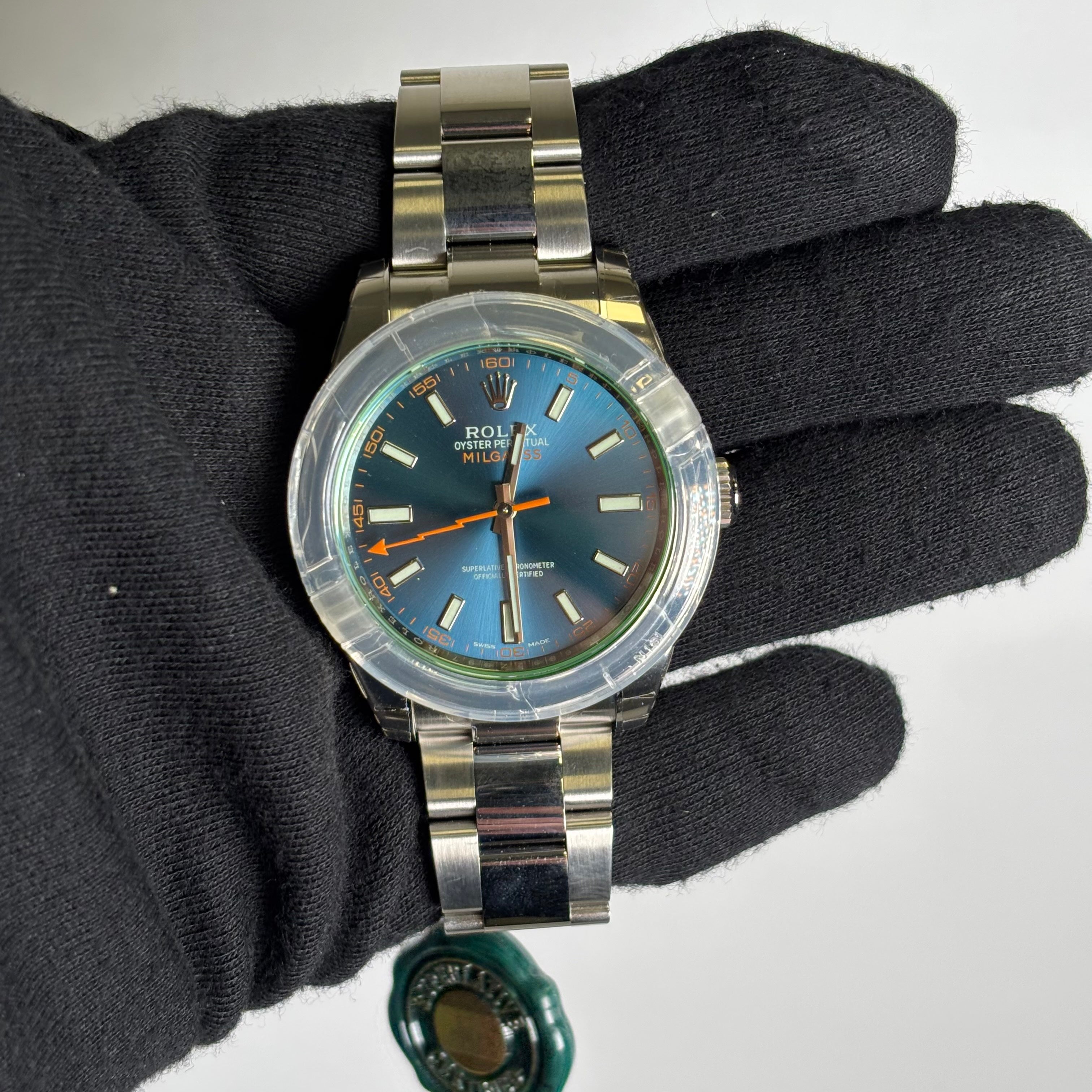 Rolex Milgauss 40mm Blue Dial Watch Ref# 116400GV - Happy Jewelers Fine Jewelry Lifetime Warranty