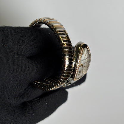 Bvlgari Serpenti 35mm Silver Dial Watch Ref# 102237 - Happy Jewelers Fine Jewelry Lifetime Warranty