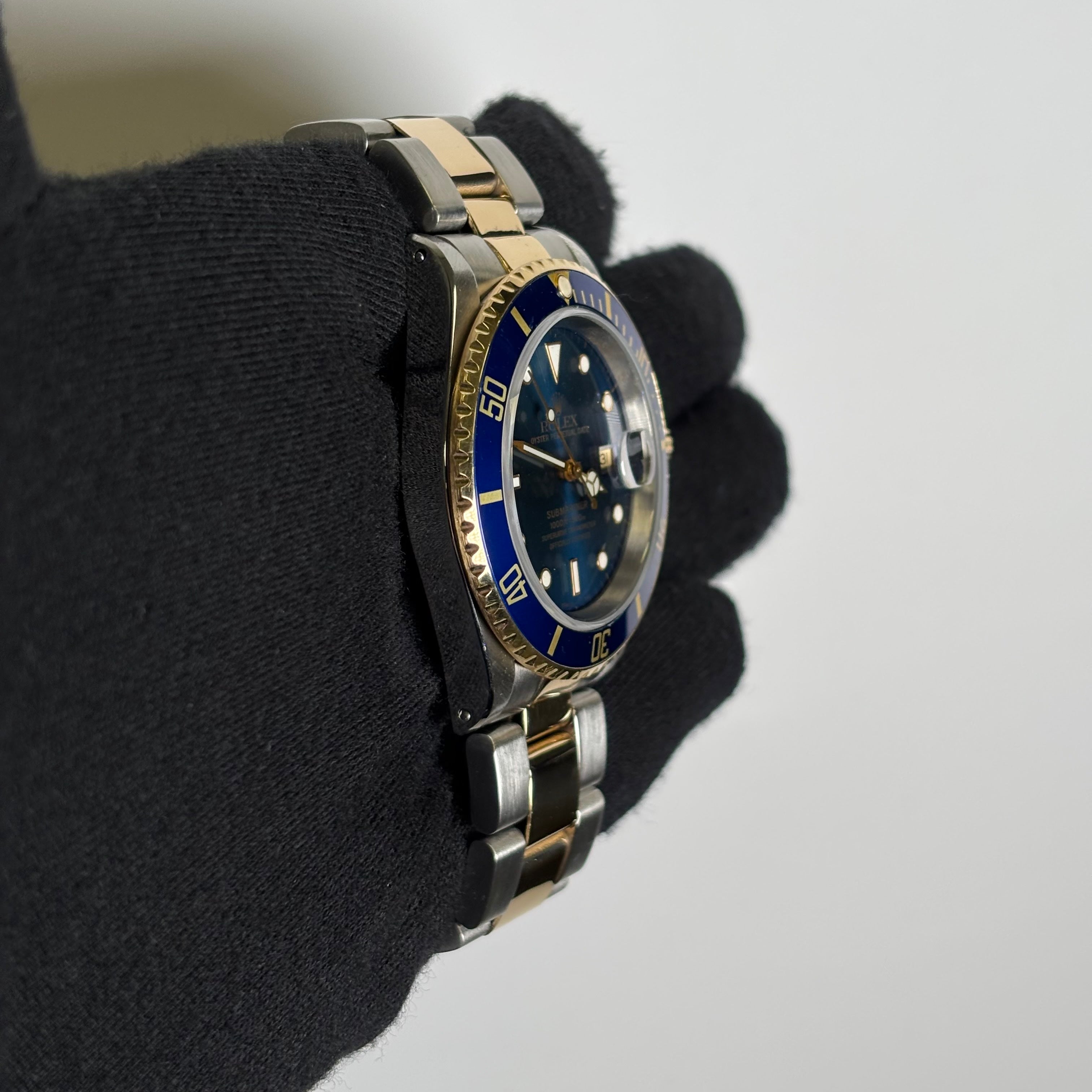 Rolex Submariner 40mm Blue Dial Watch Ref# 16613 - Happy Jewelers Fine Jewelry Lifetime Warranty