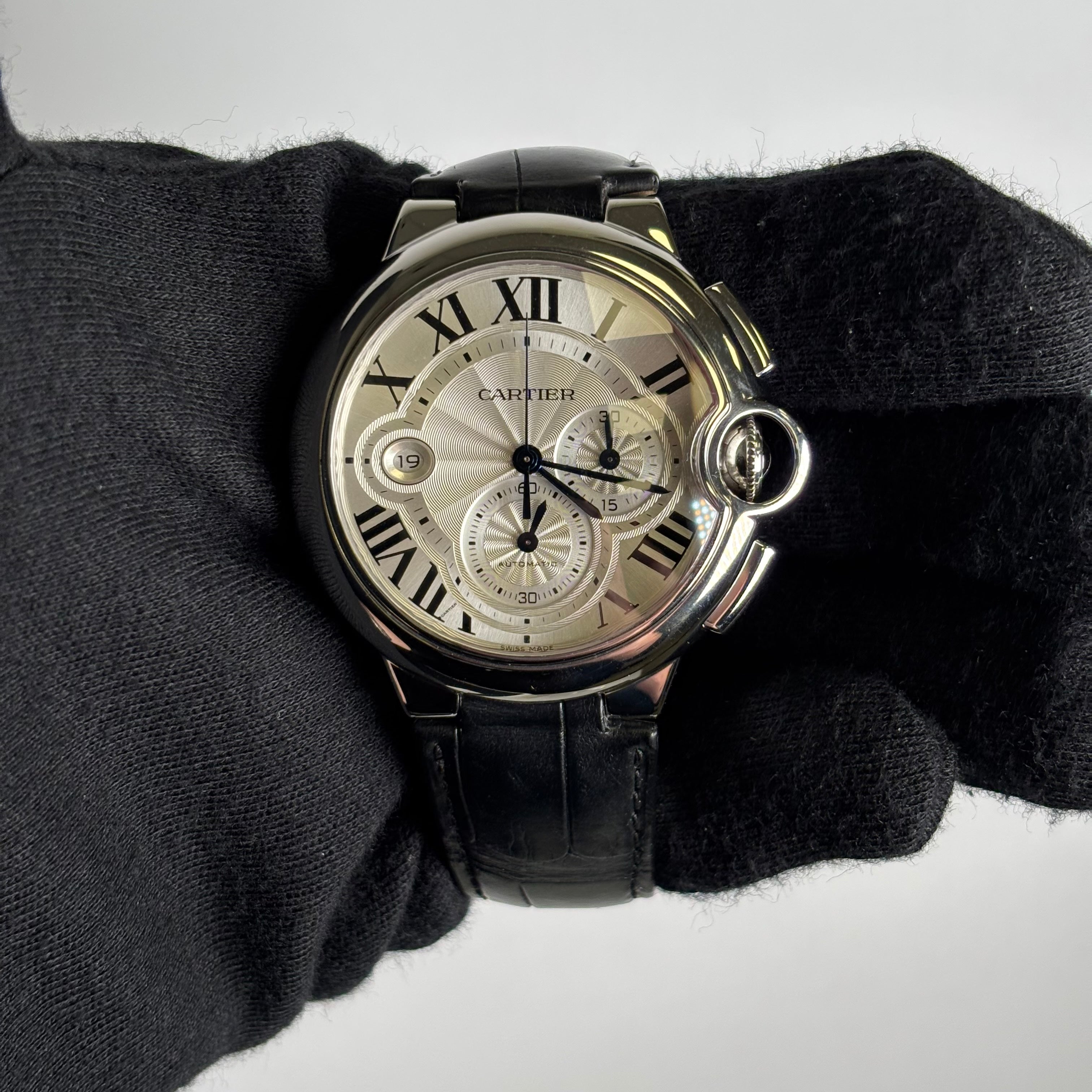 Cartier Ballon Bleu 44mm White Dial Watch Reference# W6920078 - Happy Jewelers Fine Jewelry Lifetime Warranty