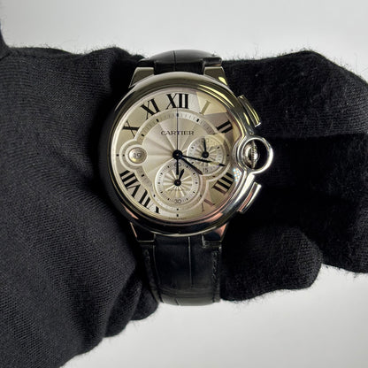 Cartier Ballon Bleu 44mm White Dial Watch Reference# W6920078 - Happy Jewelers Fine Jewelry Lifetime Warranty