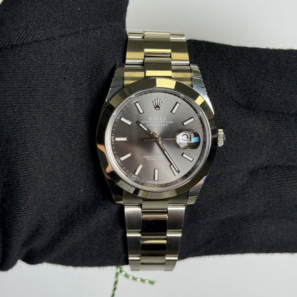Rolex Datejust 41mm Rhodium Dial Watch Ref# 126300 - Happy Jewelers Fine Jewelry Lifetime Warranty