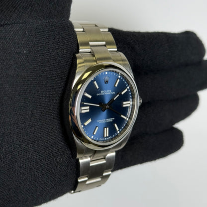 Rolex Oyster Perpetual 41mm Blue Dial Watch Ref# 124300 - Happy Jewelers Fine Jewelry Lifetime Warranty