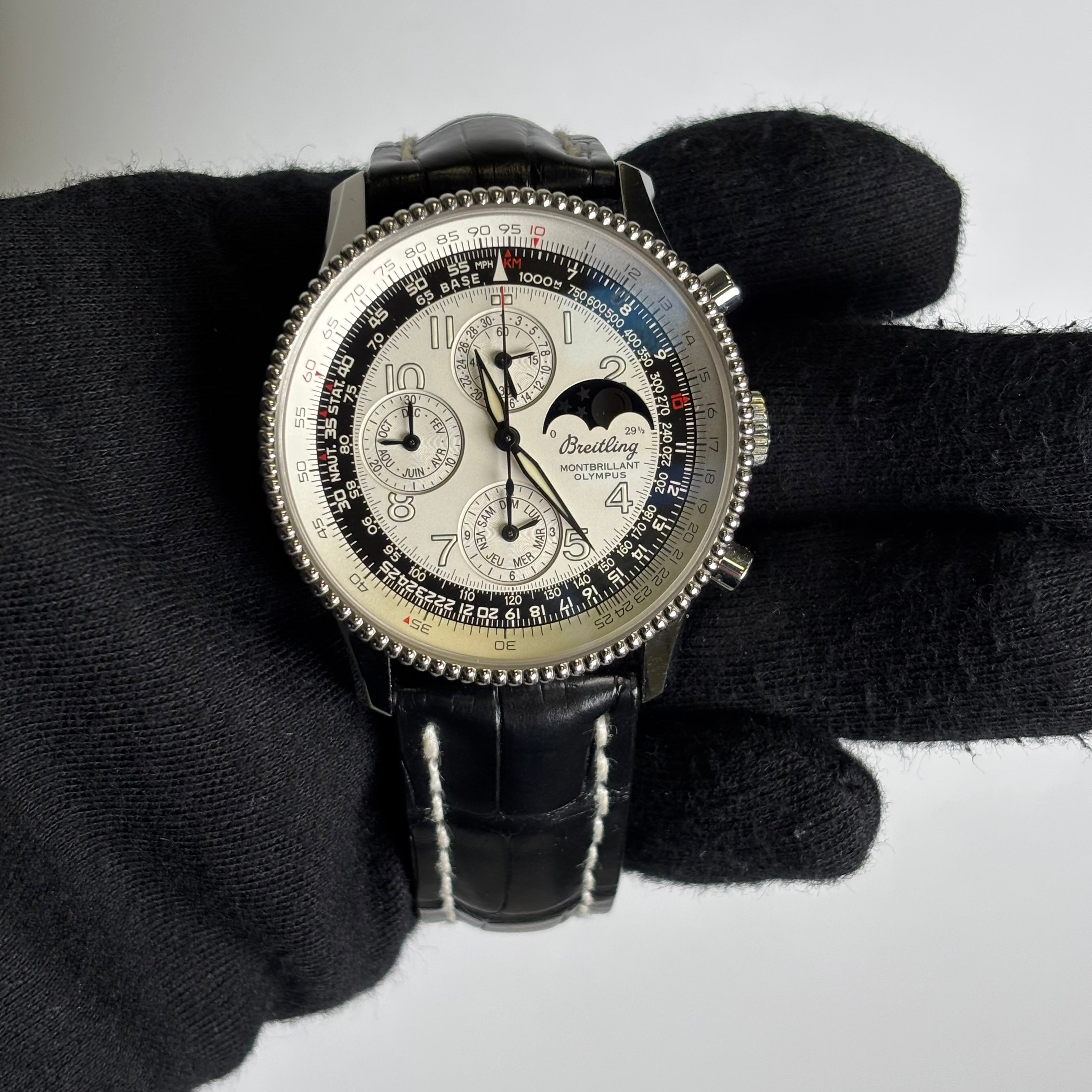Breitling Navitimer 42mm White Dial Watch Ref# A19350 - Happy Jewelers Fine Jewelry Lifetime Warranty