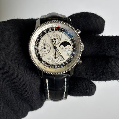 Breitling Navitimer 42mm White Dial Watch Ref# A19350 - Happy Jewelers Fine Jewelry Lifetime Warranty