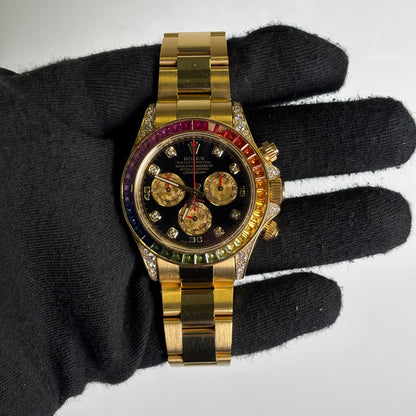 Rolex Daytona 40mm Black Dial Watch Ref# 116598RBOW - Happy Jewelers Fine Jewelry Lifetime Warranty