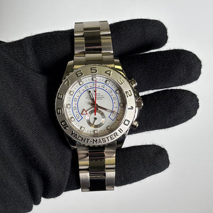 Rolex Yacht-Master II 44mm White Dial Watch Ref# 116689 - Happy Jewelers Fine Jewelry Lifetime Warranty