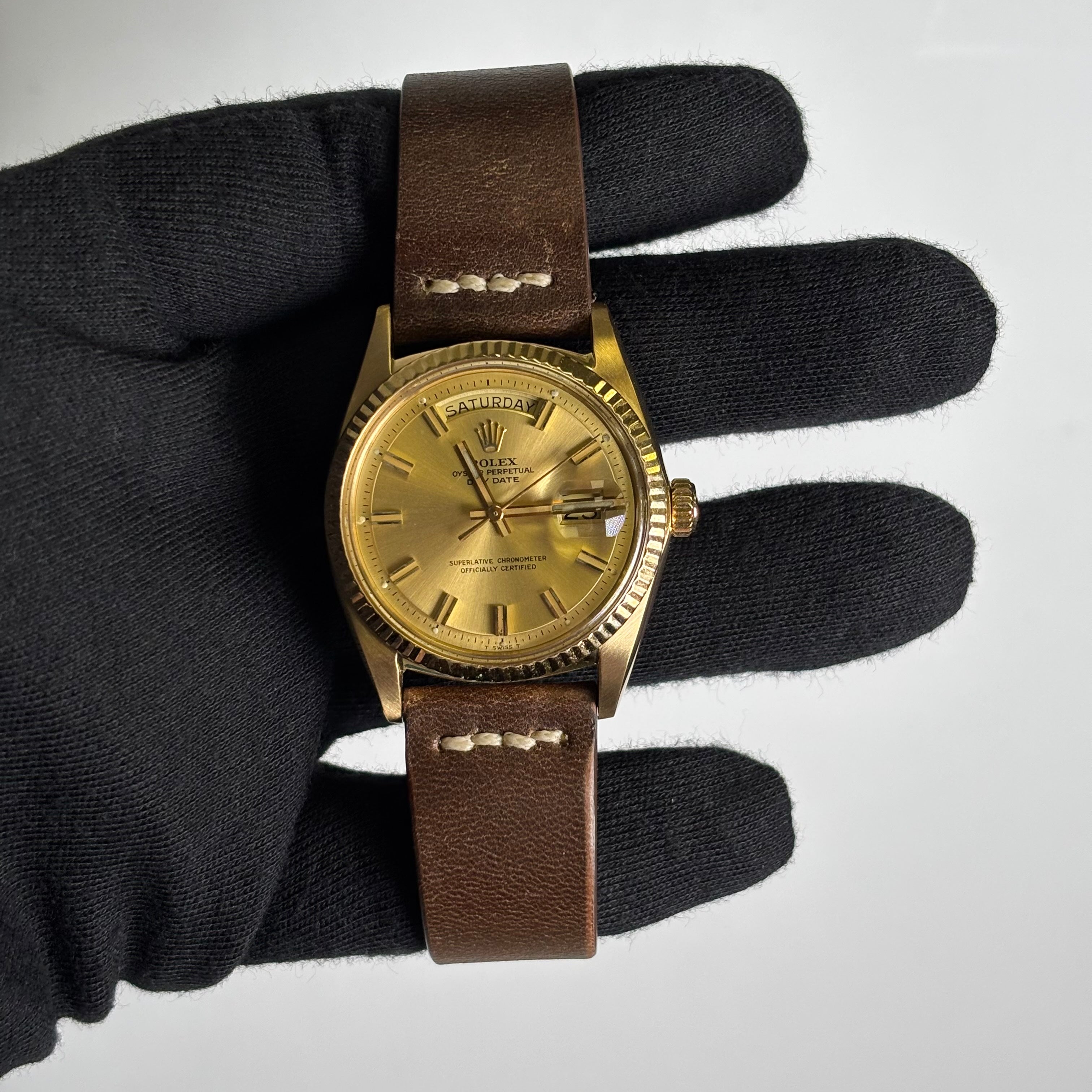 Rolex Day-Date 36mm Champagne Dial Watch Ref# 1803 - Happy Jewelers Fine Jewelry Lifetime Warranty