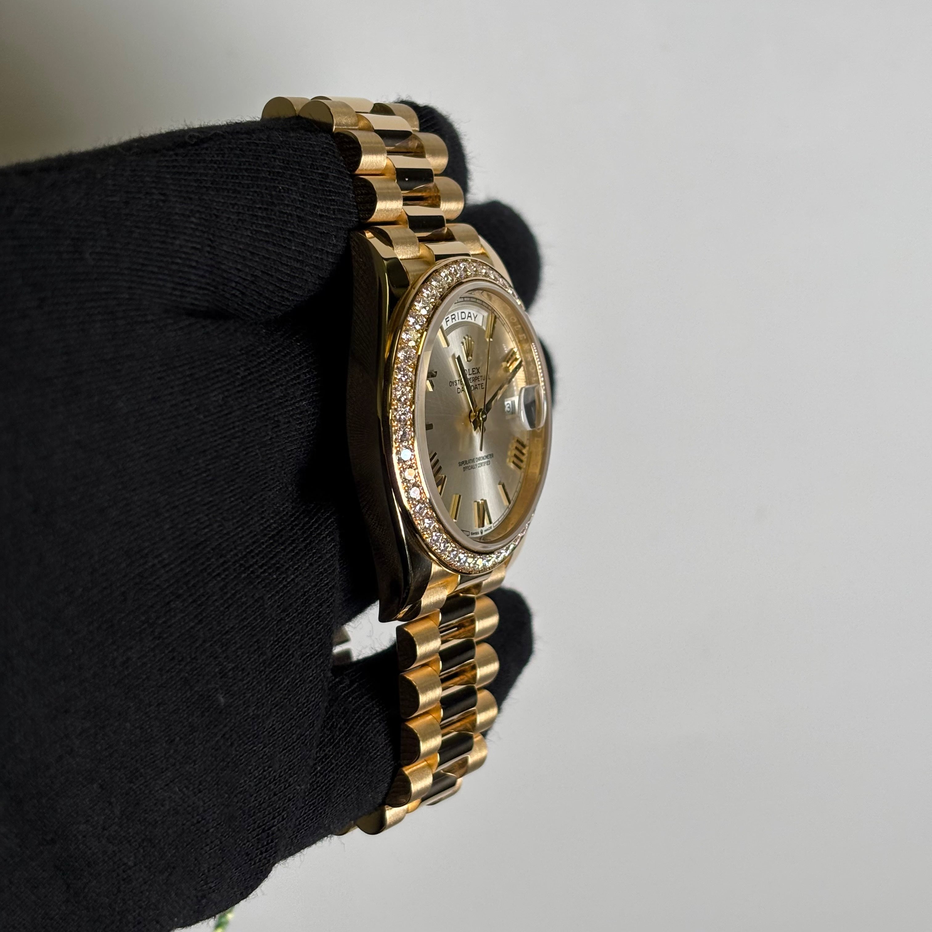 Rolex Day-Date 40mm Silver Dial Watch Ref# 228348RBR - Happy Jewelers Fine Jewelry Lifetime Warranty