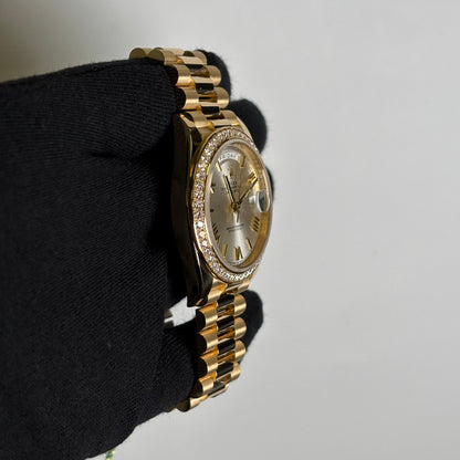 Rolex Day-Date 40mm Silver Dial Watch Ref# 228348RBR - Happy Jewelers Fine Jewelry Lifetime Warranty