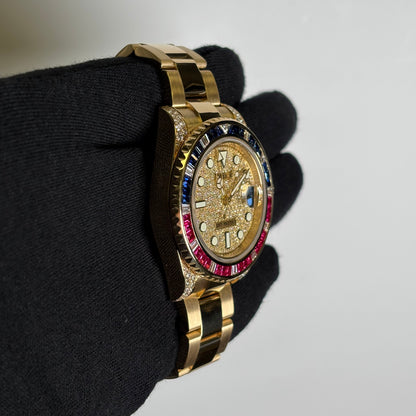 Rolex GMT-Master II 40mm Pave Dial Watch Ref# 116758SARU - Happy Jewelers Fine Jewelry Lifetime Warranty