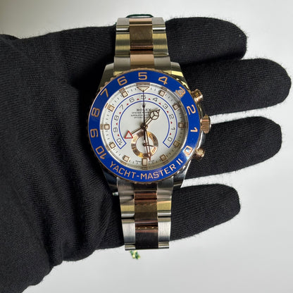 Rolex Yacht-Master II 44mm White Dial Watch Ref# 116681 - Happy Jewelers Fine Jewelry Lifetime Warranty