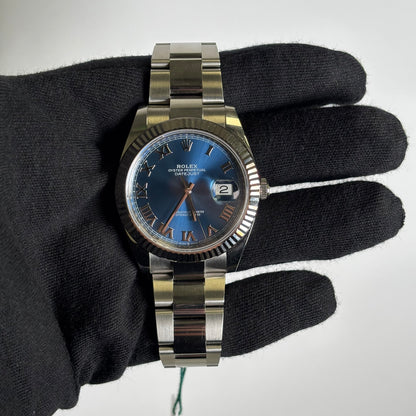 Rolex Datejust 41mm Blue Dial Watch Ref# 126334 - Happy Jewelers Fine Jewelry Lifetime Warranty
