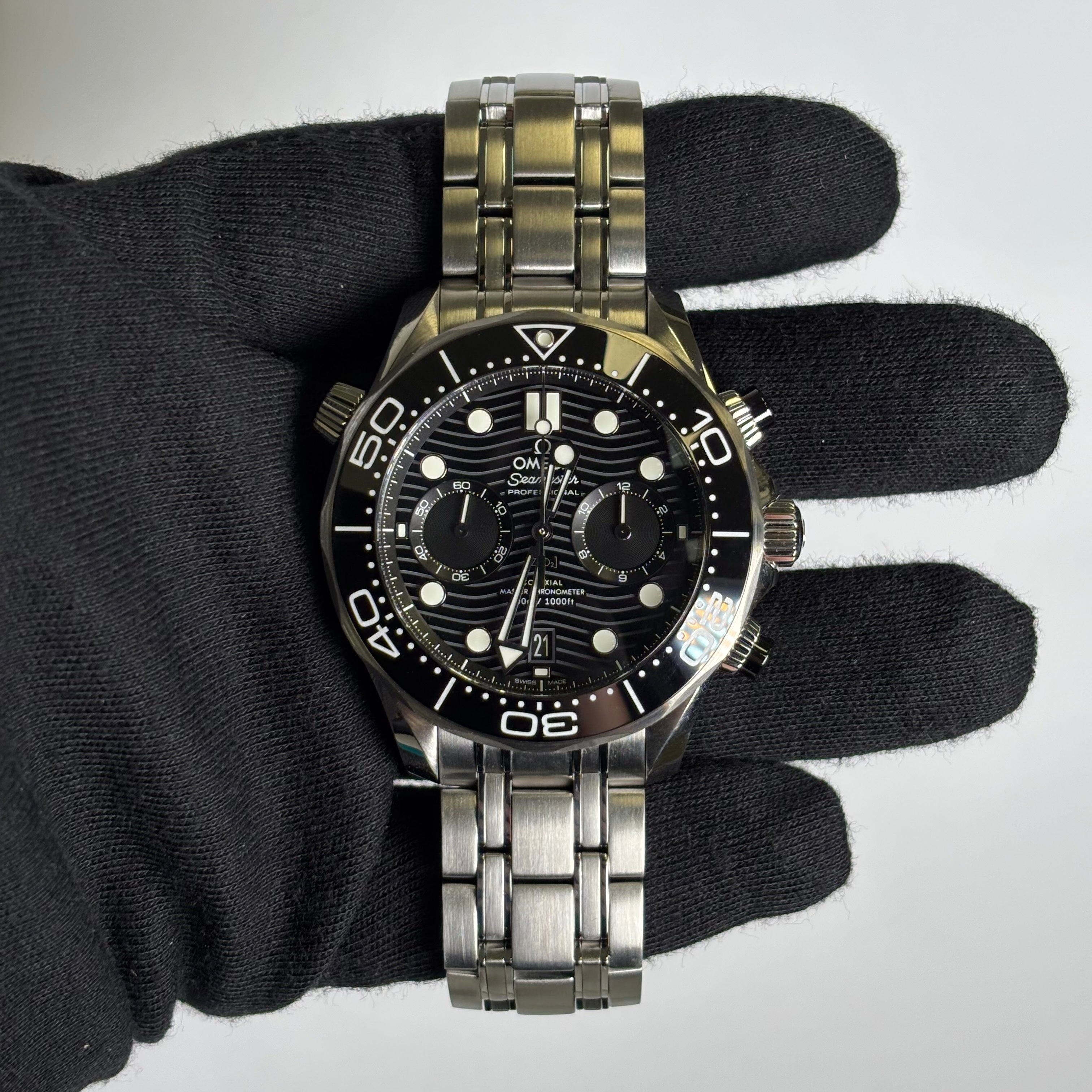 Omega Seamaster 44mm Black Dial Watch Ref# 210.30.44.51.01.001 - Happy Jewelers Fine Jewelry Lifetime Warranty