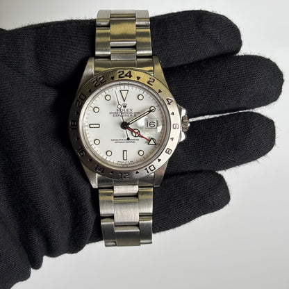 Rolex Explorer II 40mm White Dial Watch Ref# 16570 - Happy Jewelers Fine Jewelry Lifetime Warranty