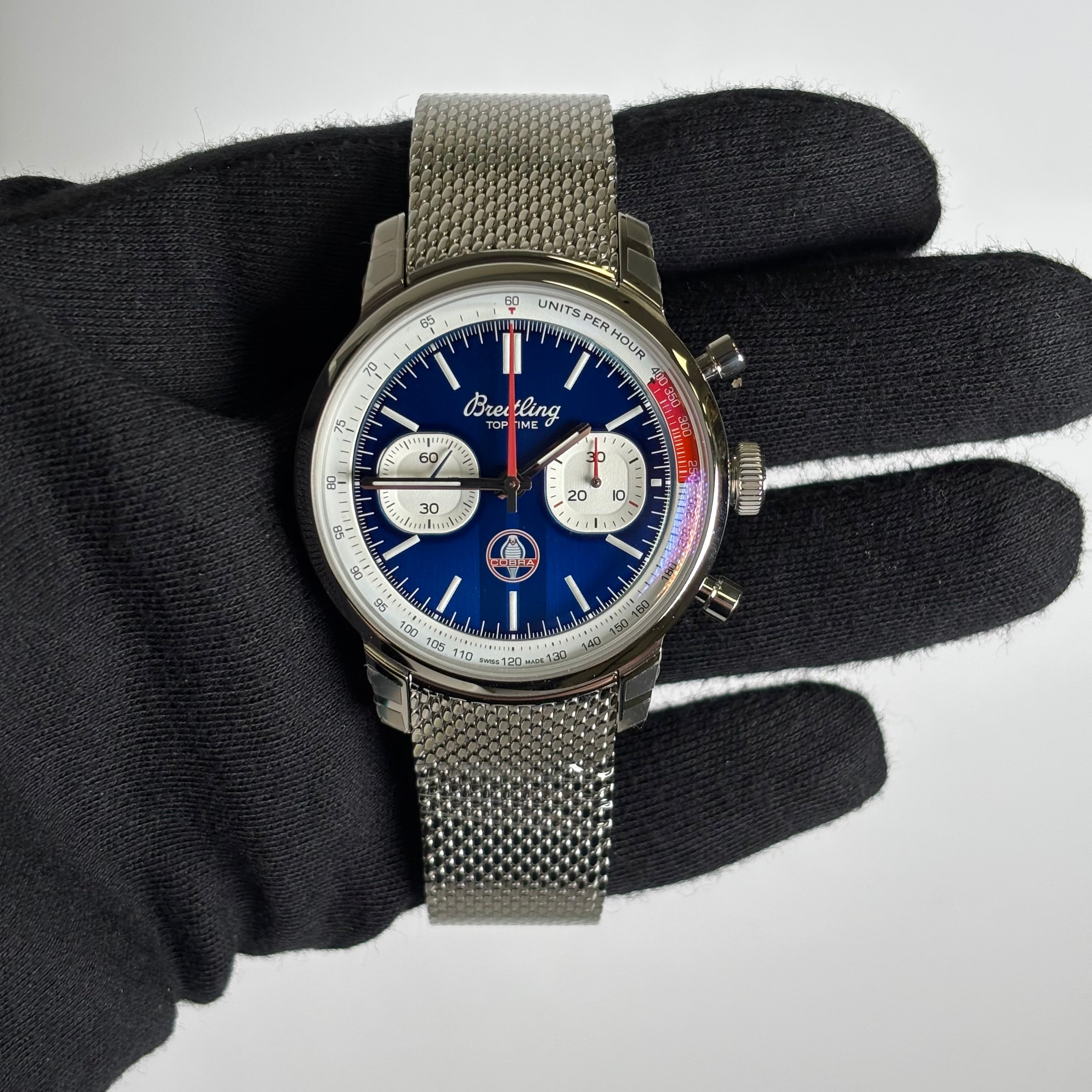 Breitling Top Time 41mm Blue Dial Watch Ref# AB0176 - Happy Jewelers Fine Jewelry Lifetime Warranty