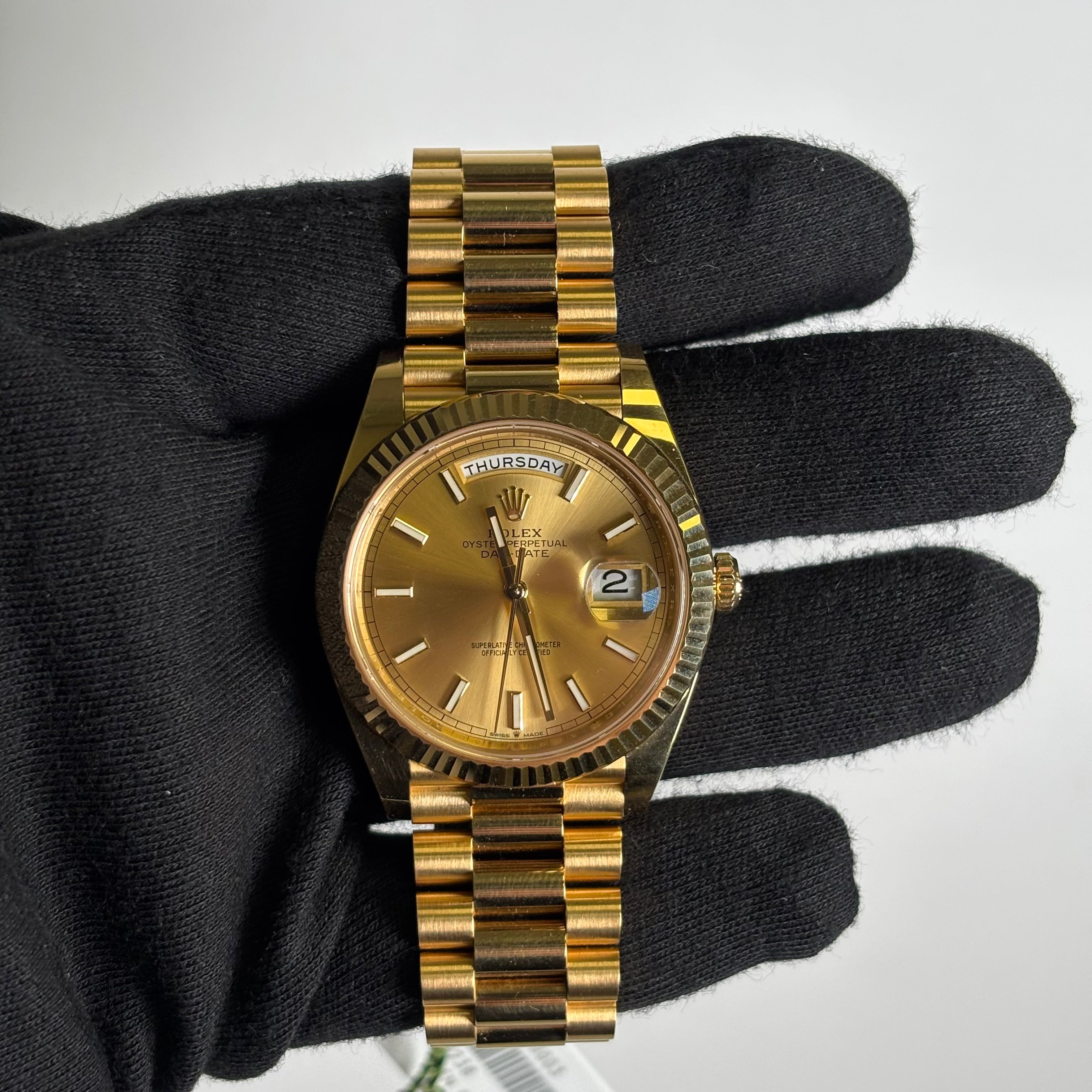 Rolex Day-Date 40mm Champagne Dial Watch Ref# 228238 - Happy Jewelers Fine Jewelry Lifetime Warranty